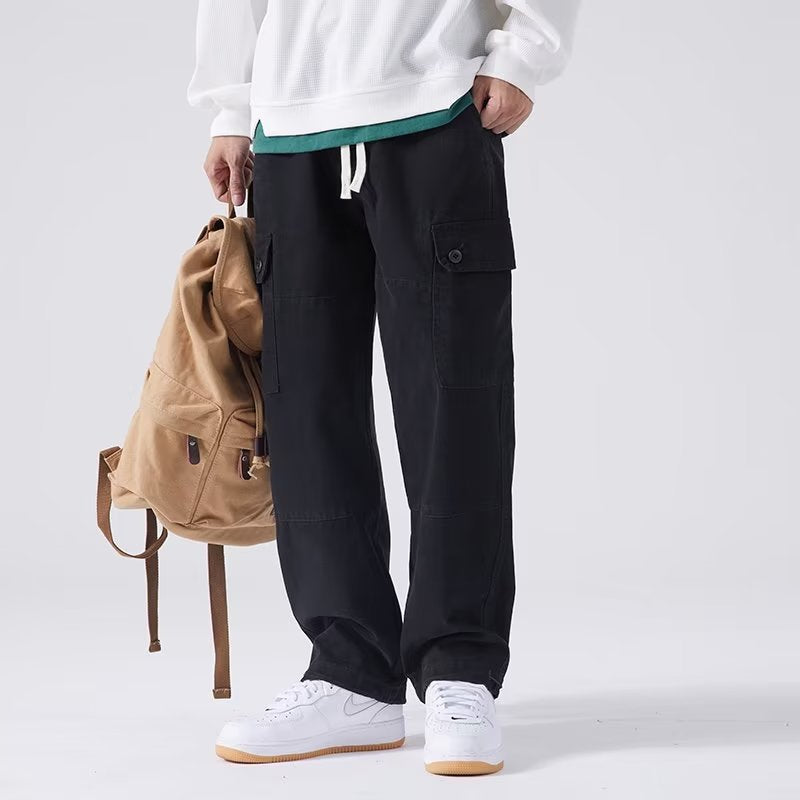 Men’s Loose Slacks - Multi-Pocket Straight My Store  26.05