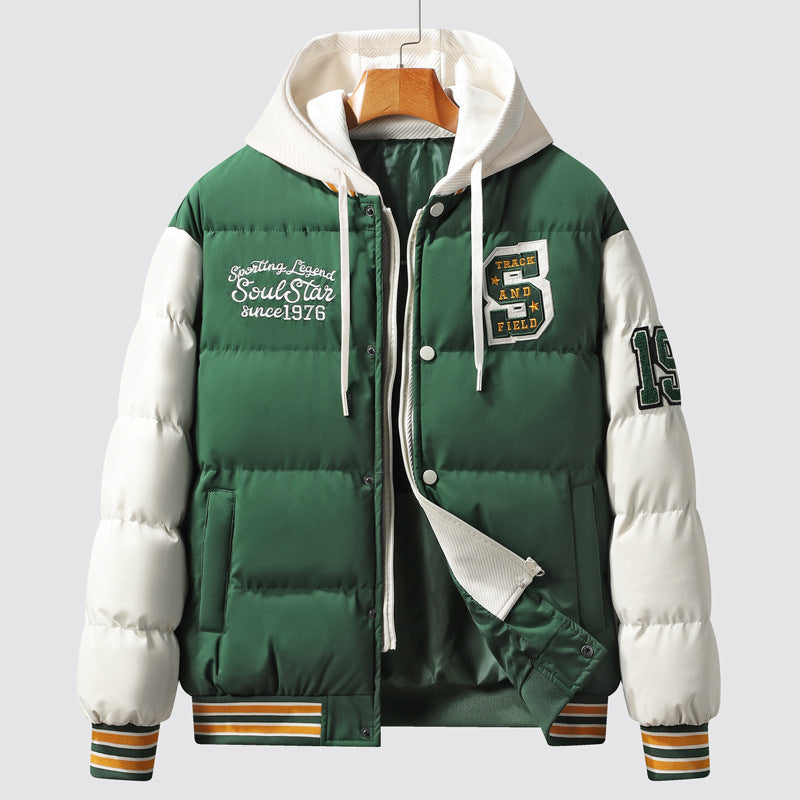 Men’s Thermal Coat - Korean Slim Green