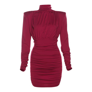 Women’s Sheath Dress - High Collar Pleated My Store  24.90