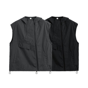 Unisex Hooded Vest - Zipper Japanese Street Coat My StoreÂ
