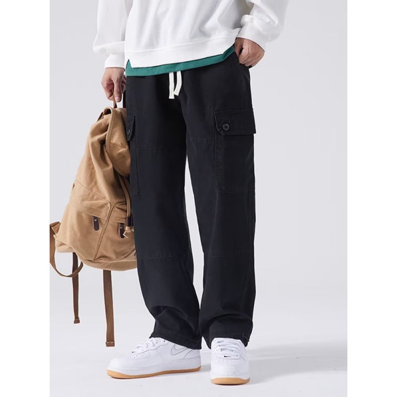 Men’s Loose Slacks - Multi-Pocket Straight My Store