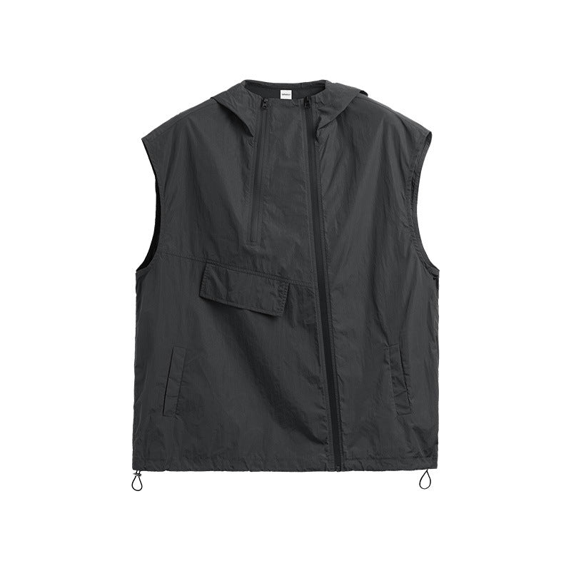 Unisex Hooded Vest - Zipper Japanese Street Coat My Store  33.16