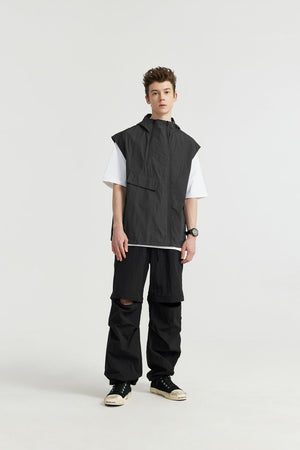 Unisex Hooded Vest - Zipper Japanese Street Coat My StoreÂ