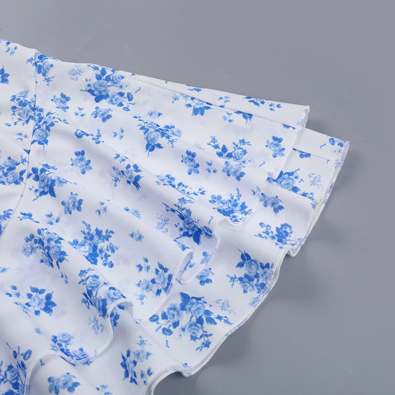 Fashionable Elegant Slim-fit Printed Tube Top A-Line Dress - High Waist My Store