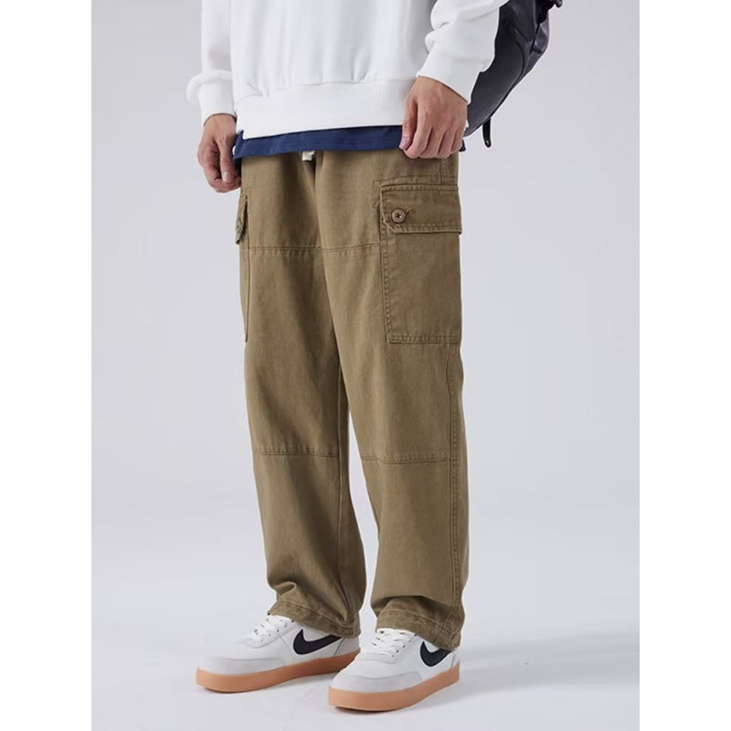 Men’s Loose Slacks - Multi-Pocket Straight My Store  26.05
