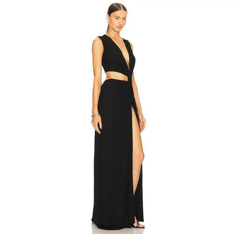 Women's V-neck Slim Fit Dress - MRC STORE