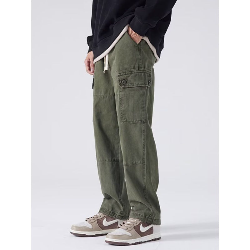 Men’s Loose Slacks - Multi-Pocket Straight My Store