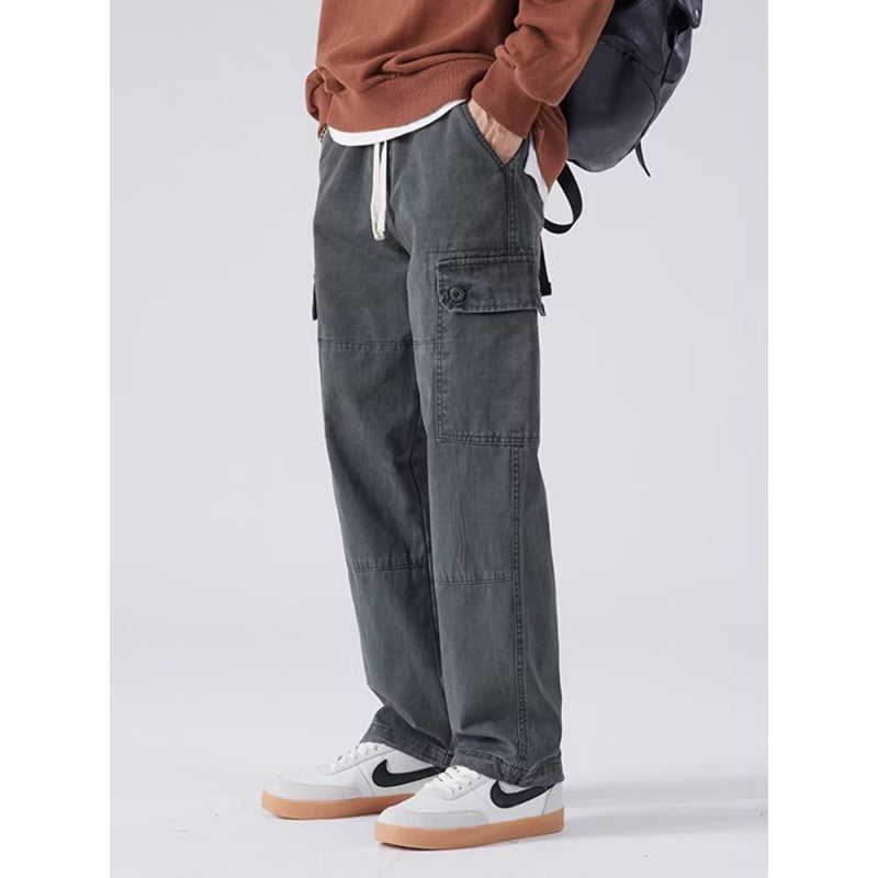 Men’s Loose Slacks - Multi-Pocket Straight My Store