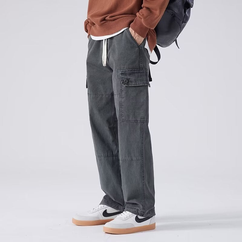 Men’s Loose Slacks - Multi-Pocket Straight My Store  26.05