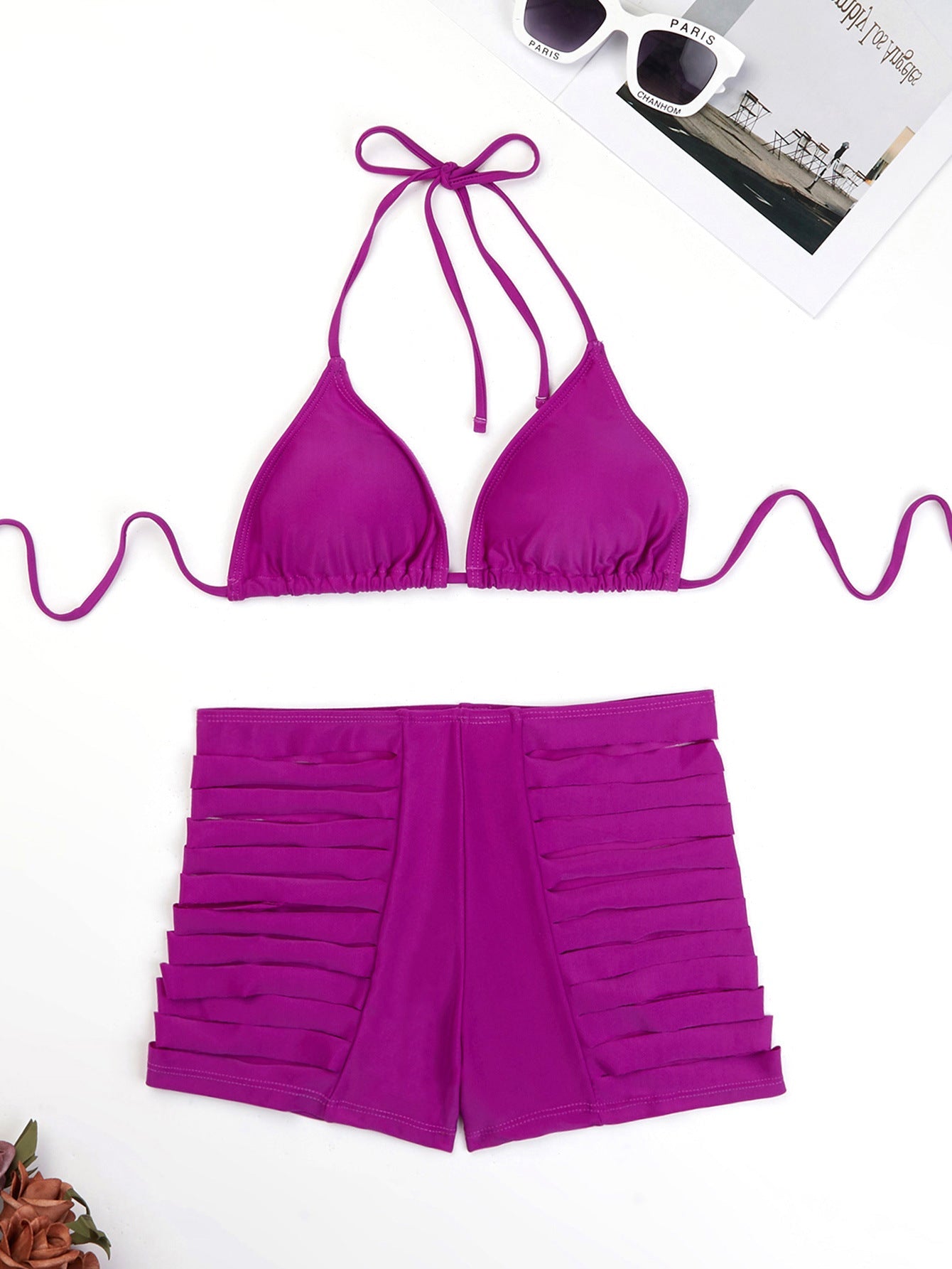 Women’s Split Swimsuit - Purple Bikini Sports Fit My Store 22.88