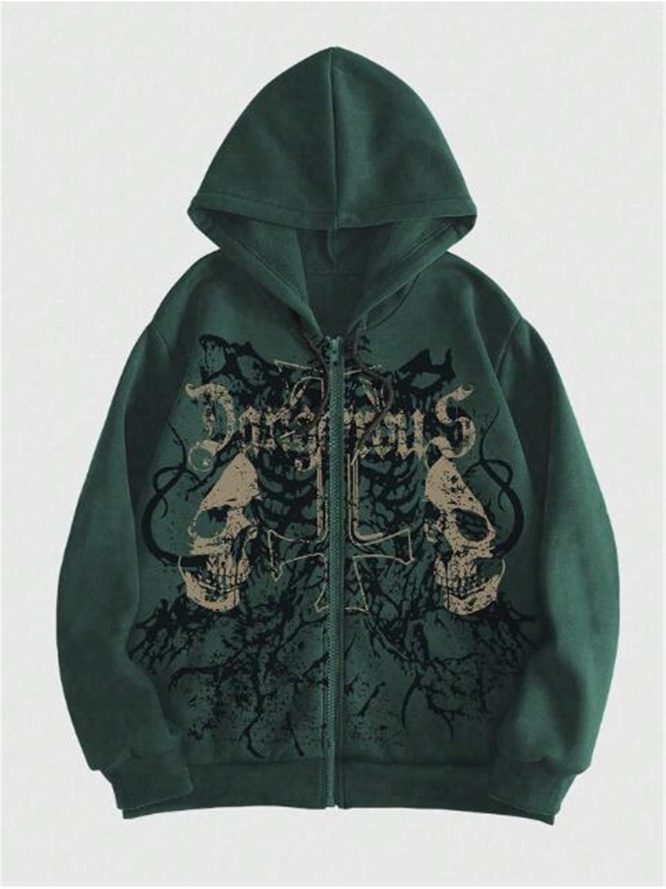 Skull Print Harajuku Hooded Sweatshirt MRC STORE  40.00