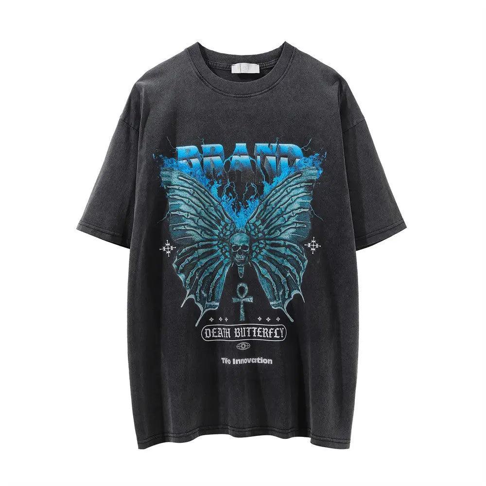 Skull Devil Print T-Shirt - MRC STORE