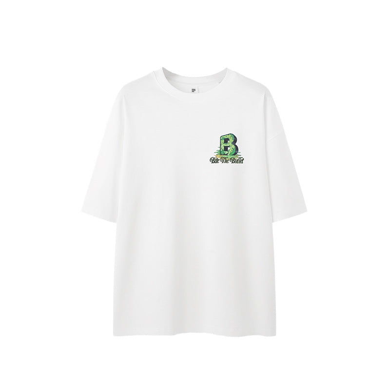 Men’s Printed T-Shirt - Letter B Loose My Store  27.45