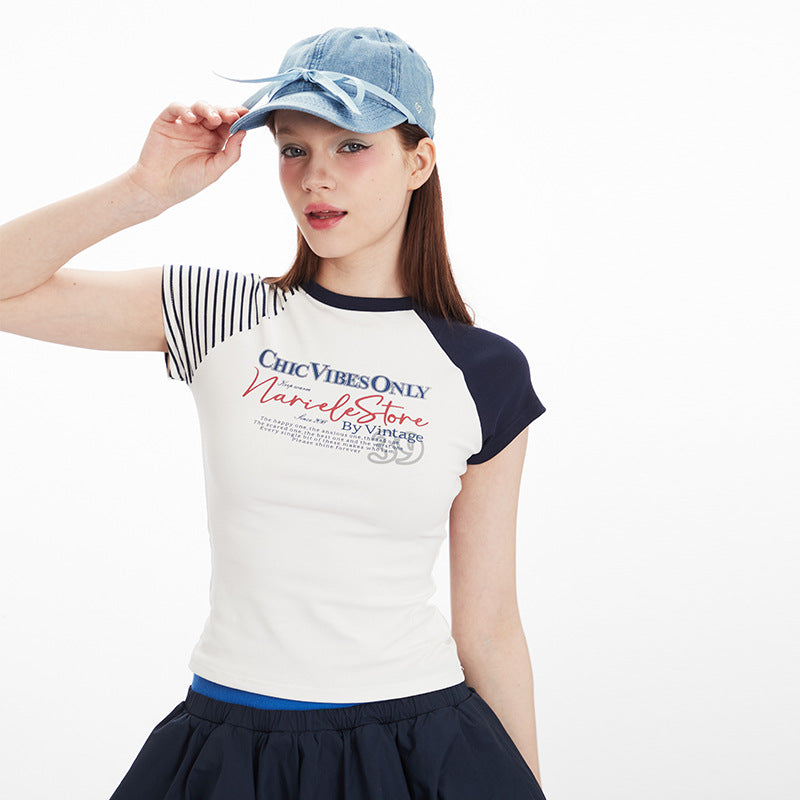 Women’s Letter T-Shirt - Short Sleeve Cotton My Store