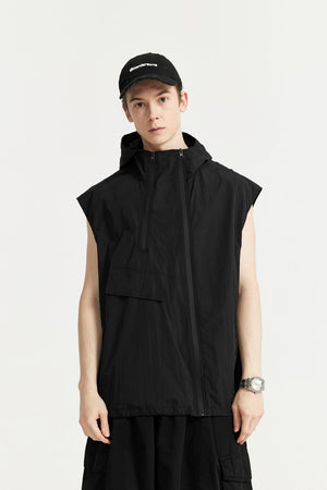 Unisex Hooded Vest - Zipper Japanese Street Coat My StoreÂ