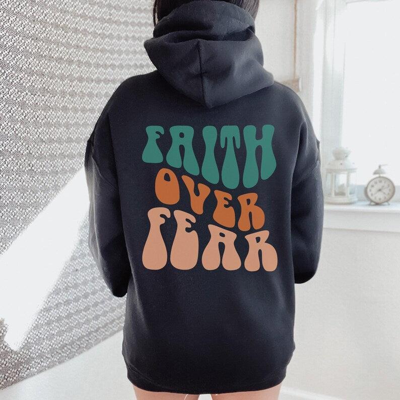 Faith Over Fear Women's Printed Hoodie - MRC STORE