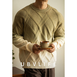 Diamond Lattice Sweater - Gradient Loose My Store