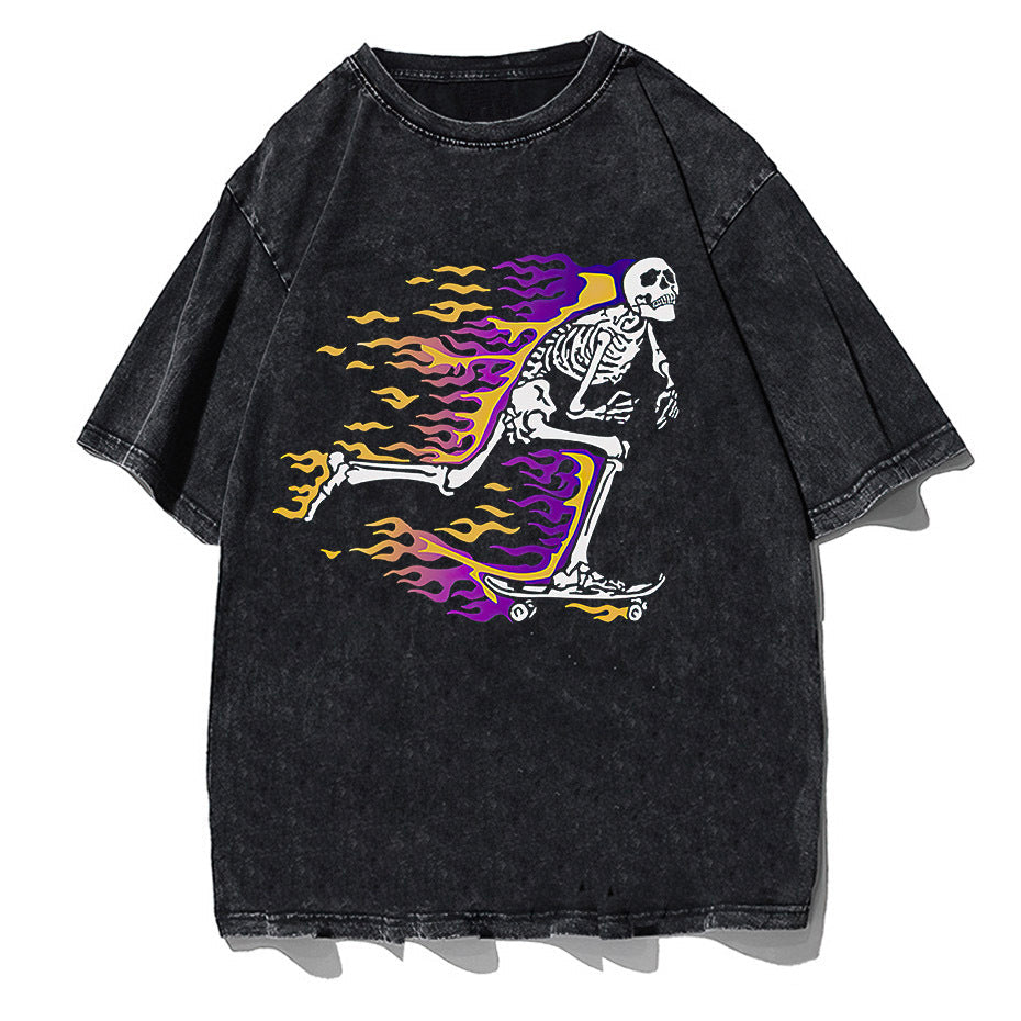 Unisex Oversized T-Shirt - Skull Cartoon My Store  20.99