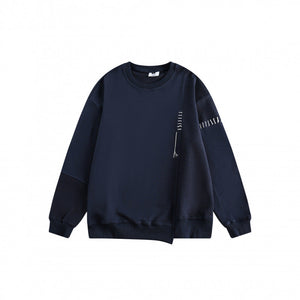 Men’s Patchwork Sweater - Loose Round Neck My Store