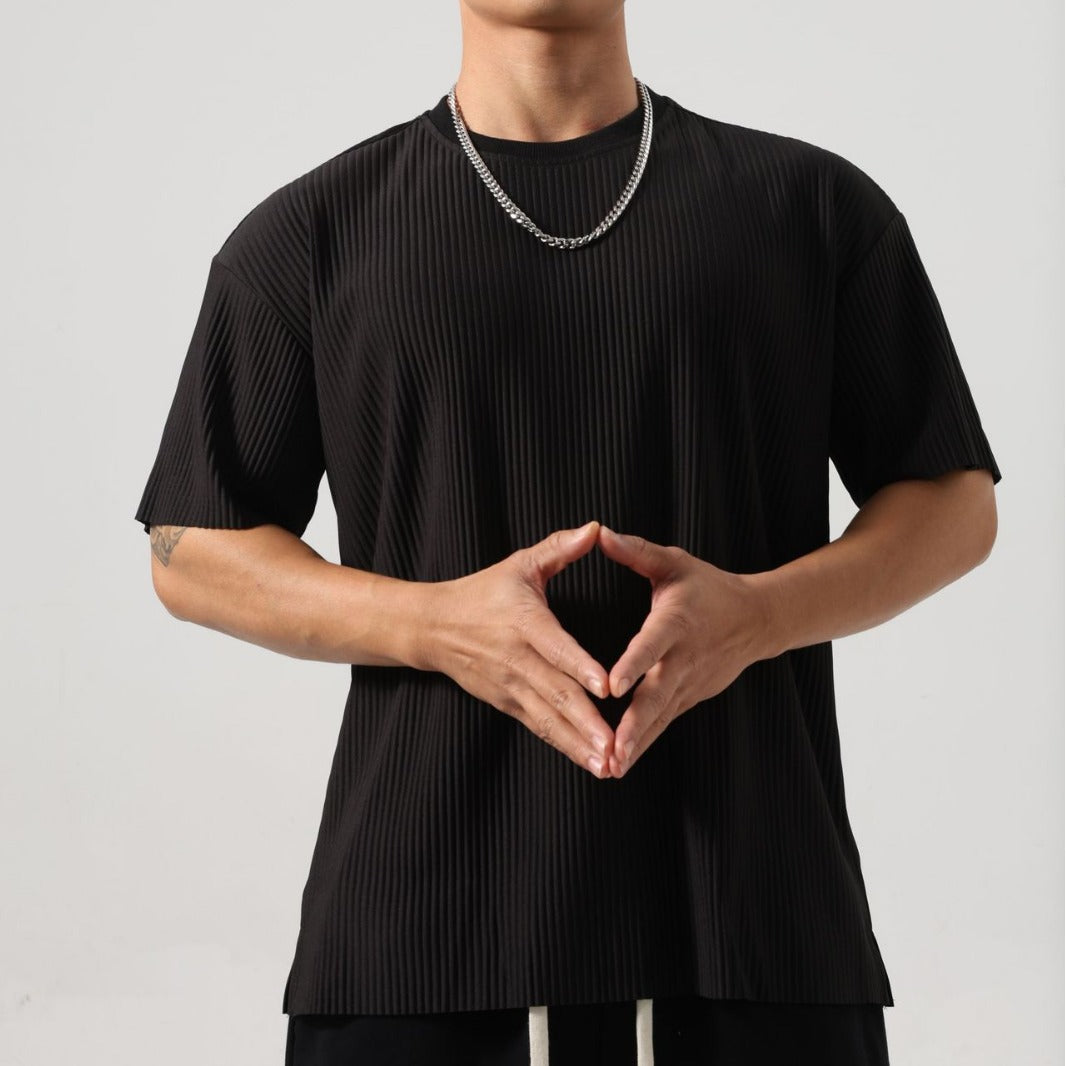 Men’s Casual T-Shirt - Loose Striped Fit