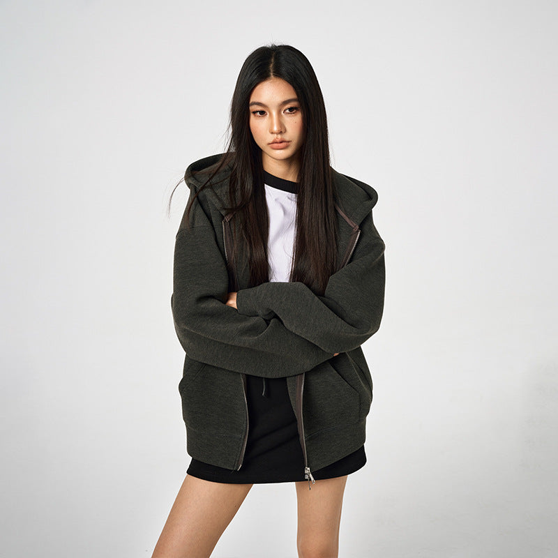 Unisex Retro Hoodie - Loose Solid Color My Store