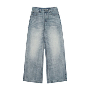 Men’s Light Blue Jeans - Washed Straight-Leg My Store