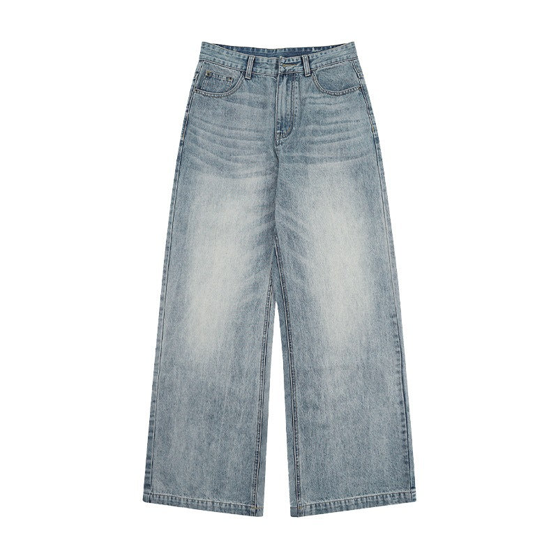 Men’s Light Blue Jeans - Washed Straight-Leg My Store