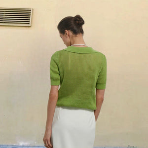Women’s Knitwear Top - See-Through V-Neck My Store