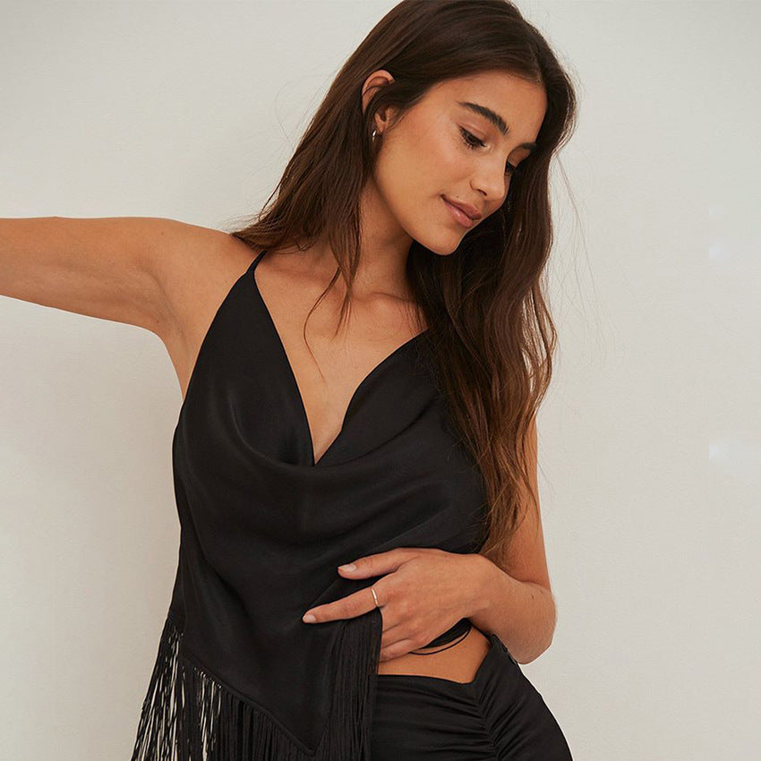 Women’s Suspender Vest - Tassel Swing Collar My Store  22.18