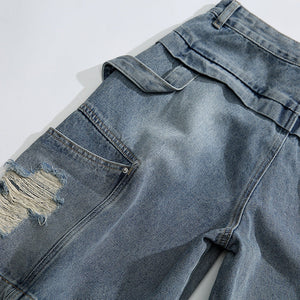 Men’s Denim Shorts - Multi-Pocket Ripped My Store