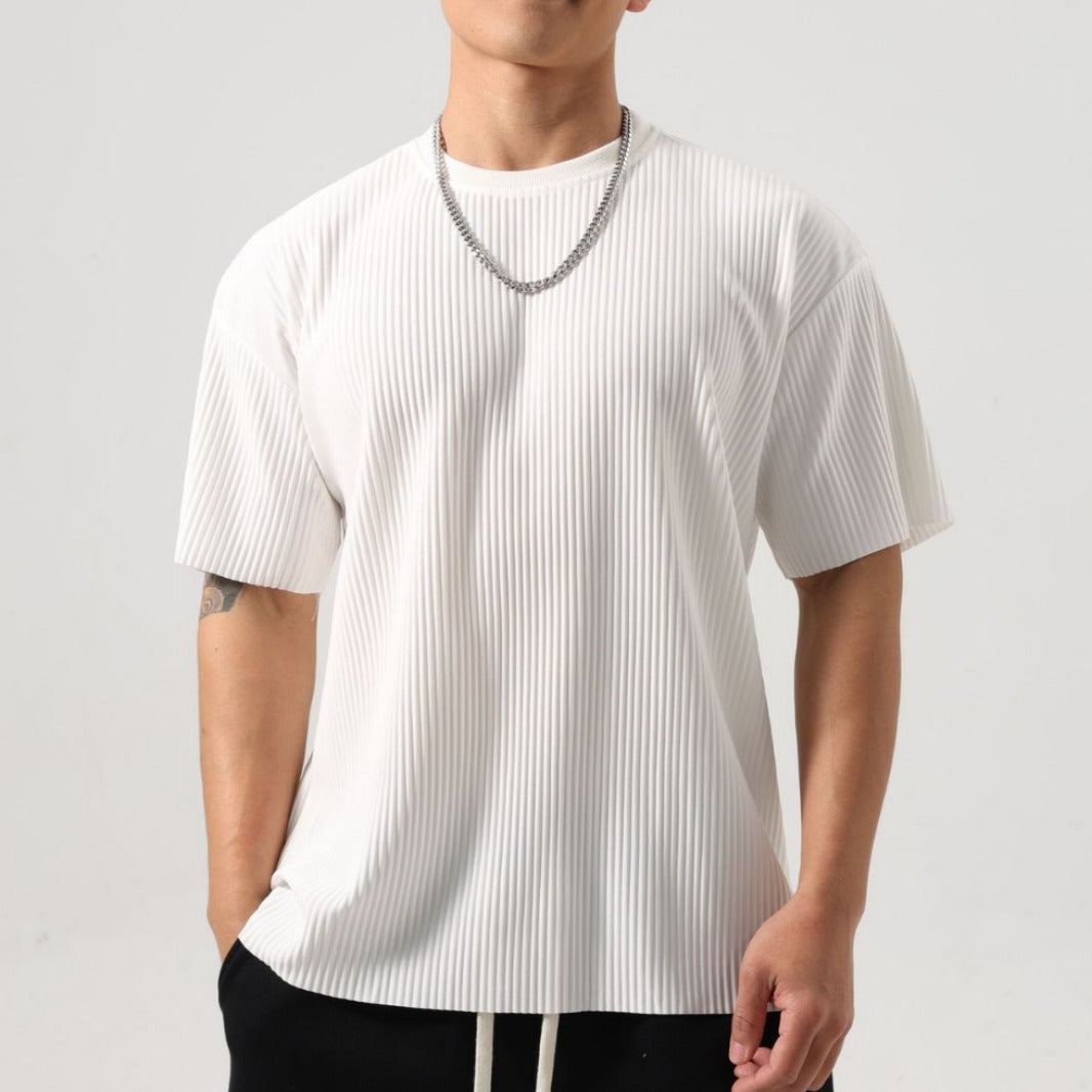 Men’s Casual T-Shirt - Loose Striped Fit