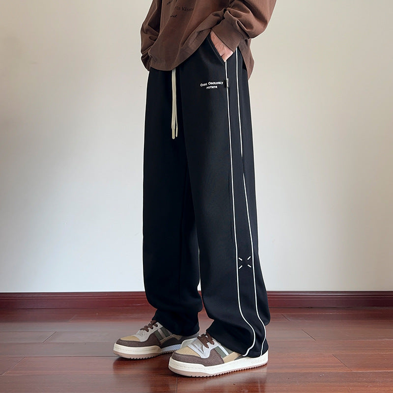 Men’s Casual Pants - Striped Straight Fit My Store 33.53
