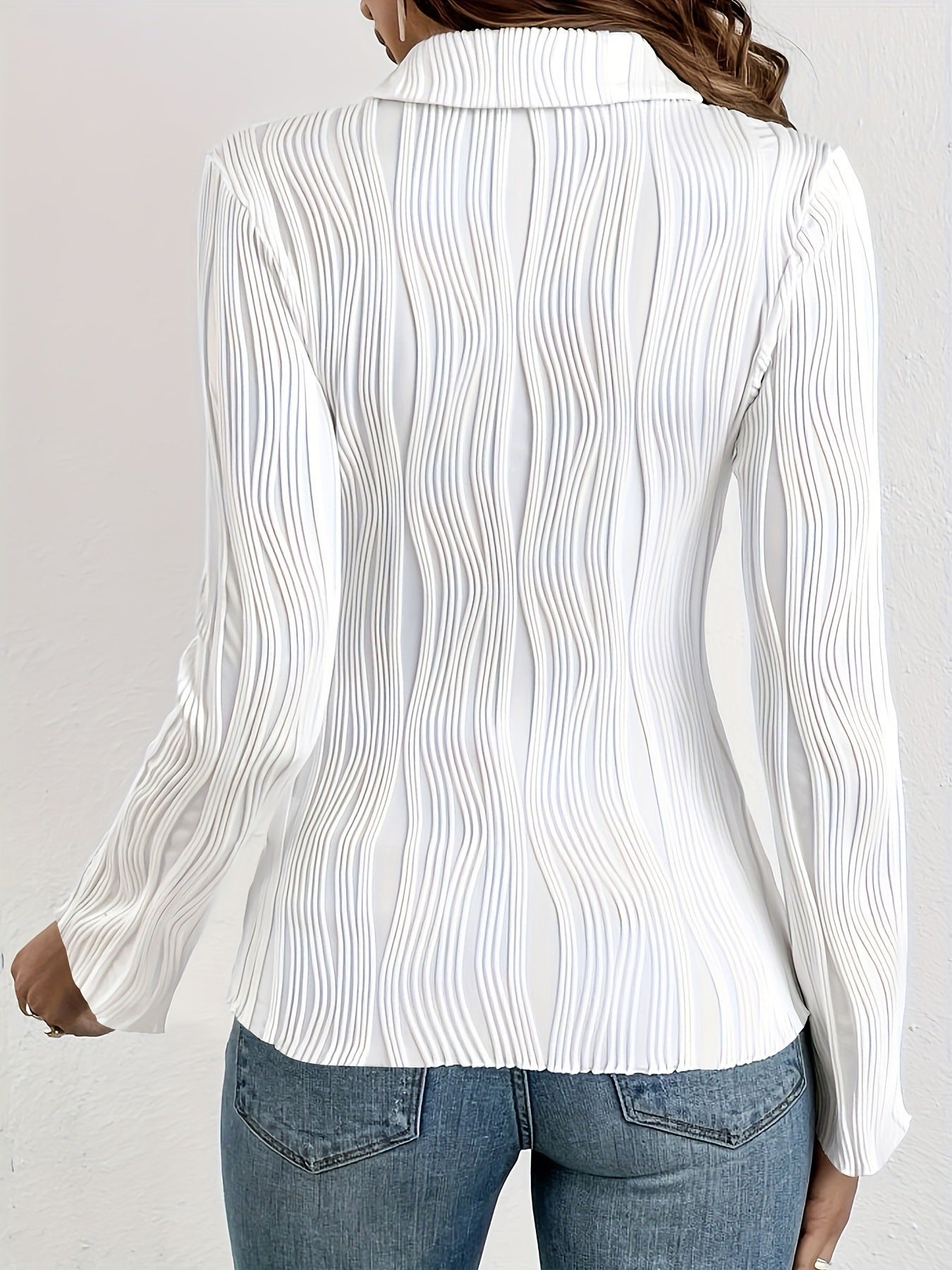 Women’s Long Sleeve Top - Slimming White My Store