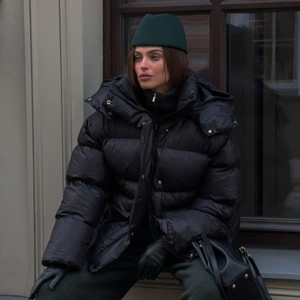 Warm Cotton-Padded Hooded Overcoat MRC STORE