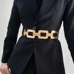 The New Gold Black Wide Belt Decoration - MRC STORE