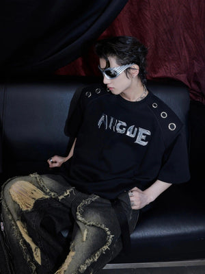 Metal Ring Design T-Shirt - MRC STORE