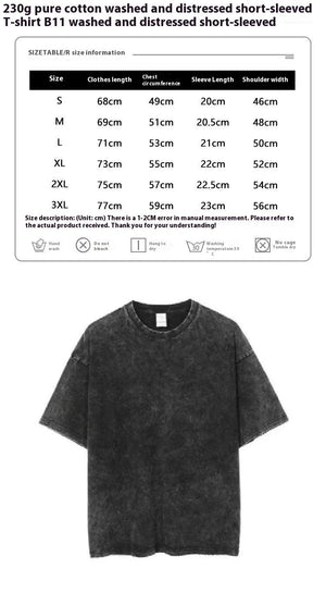 Men’s Oversized T-Shirt - Hip Hop Washed Black" My Store