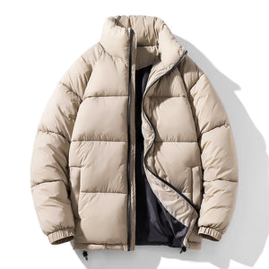 Men’s Winter Jacket - Solid Stand Collar My Store  37.90