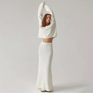 V-Neck Sweater Suit - MRC STORE