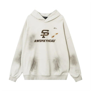 Spray Paint Letter Hoodie - MRC STORE