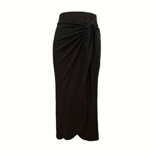 Elegant Asymmetric Slit Skirt - MRC STORE