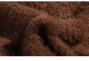 Autumn Solid Color Faux Mink Knit Sweater MRC STORE