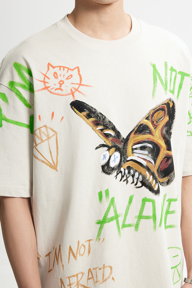 Men’s Graffiti T-Shirt - Loose Cartoon Print My Store 22.98