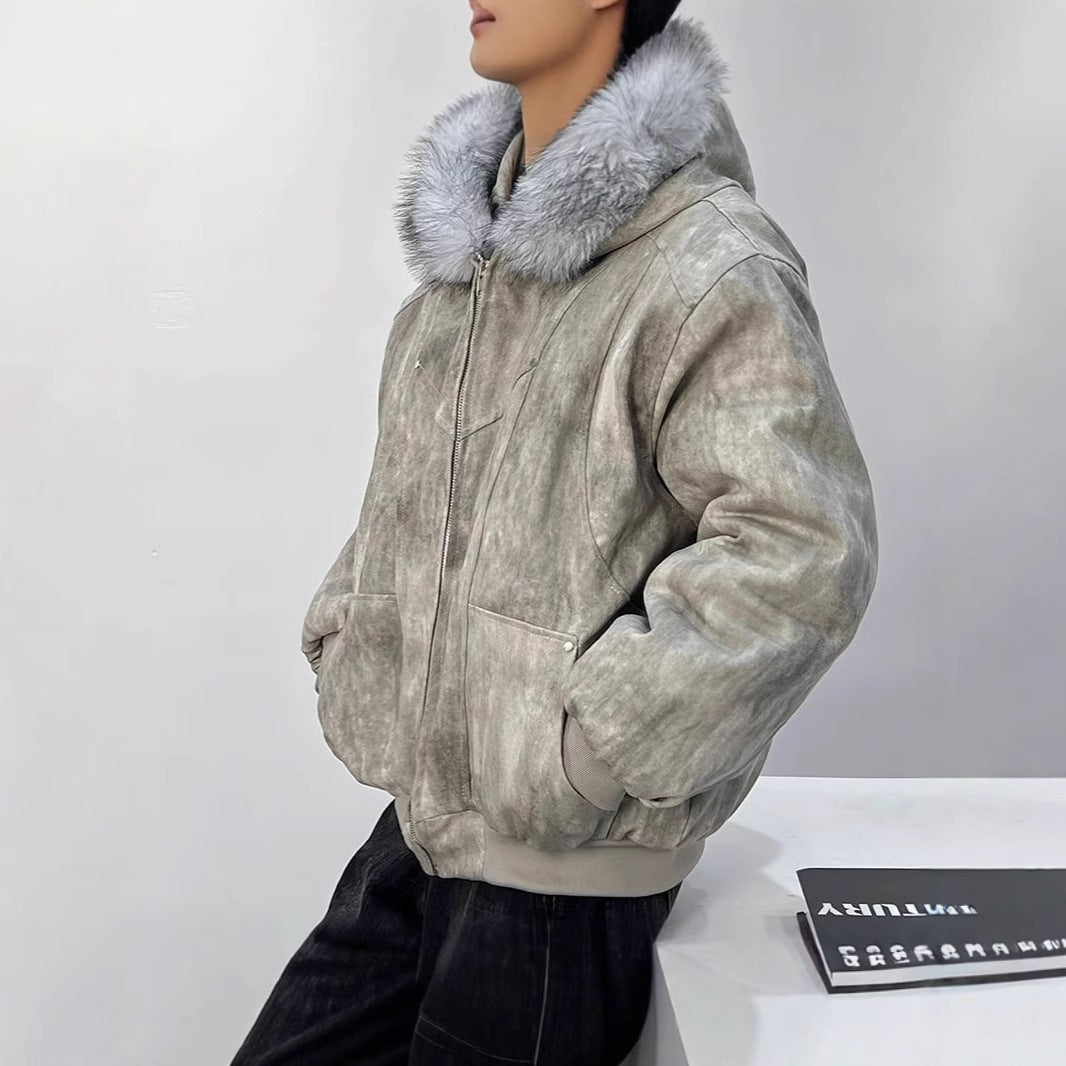 Hooded Large Fur Collar Cotton-Padded Coat MRC STORE