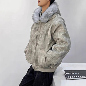 Hooded Large Fur Collar Cotton-Padded Coat MRC STORE