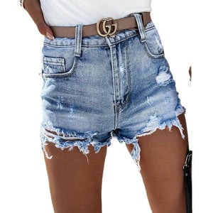 Ripped Denim Shorts - MRC STORE