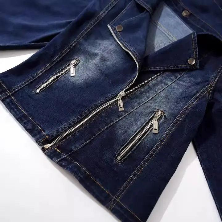 Slim Fit Denim Coat - MRC STORE
