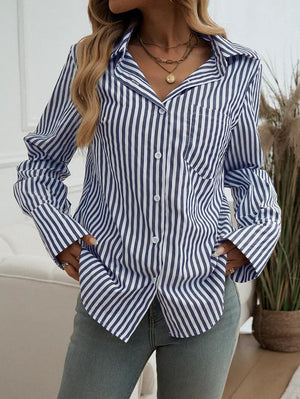 Striped Commuter Cardigan - MRC STORE
