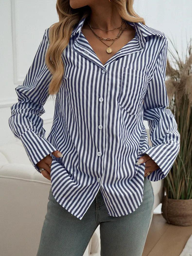 Striped Commuter Cardigan - MRC STORE