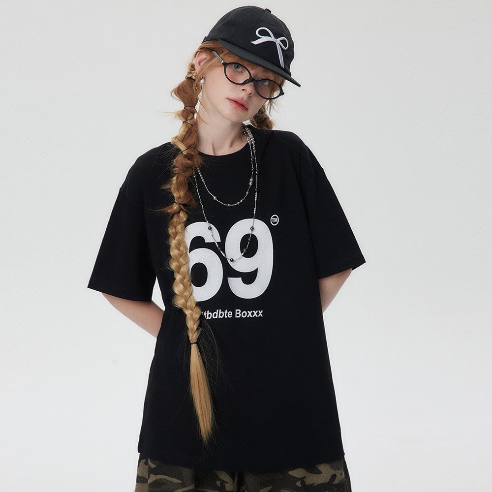 Women’s Digital 69 T-Shirt - Street Fashion Loose My Store